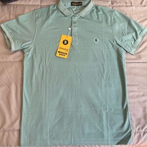 Mens mint green polo shirt